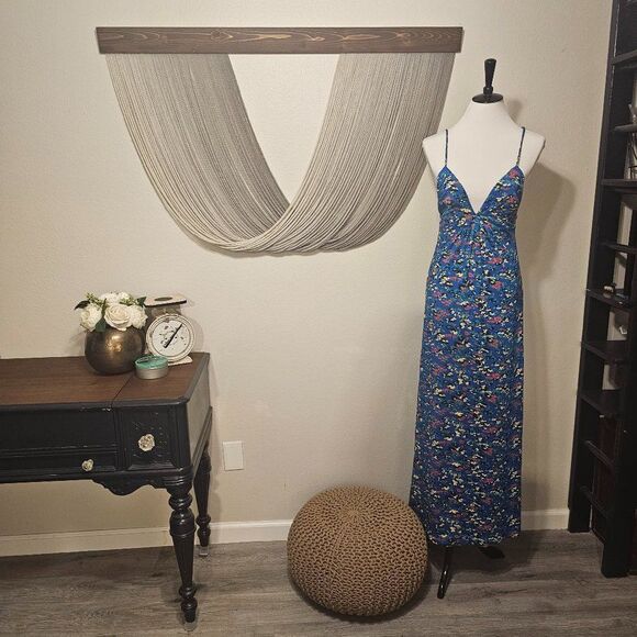 Julie Brown Floral Tropical Maxi Dress Sz S - Picture 1 of 8